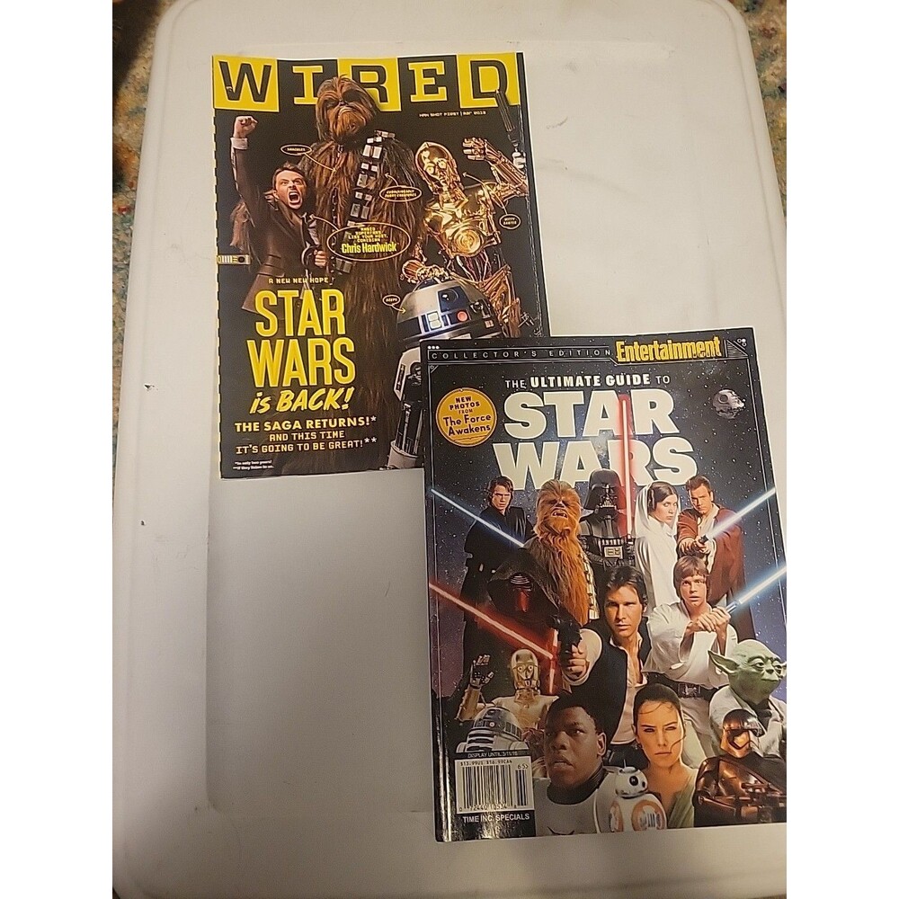 STAR WARS Magazine LOT - Wired March 2013 Entertainment Weekly 2016 Chewbacca +